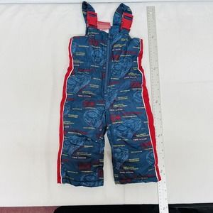 Snow Pants Bibs Baby Toddlers Disney Pixar Cars Sz 12M